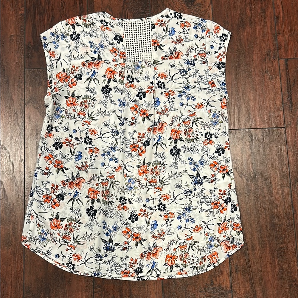 Daniel Rainn Cap Sleeve Blouse with Mandarin Collar small - Picture 4 of 4